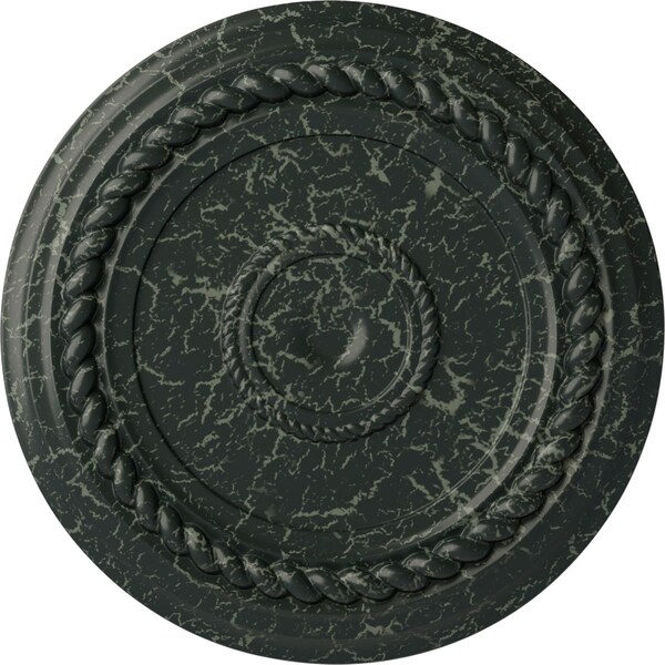 Ekena Millwork Alexandria Rope Medallion (Canopies up to 4 5/8"), 19 5/8"OD x 1 1/2"P, Painted Turtle Crackle CM18ALPTC - main